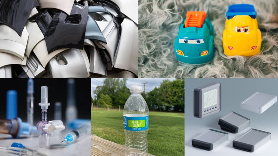 تجد المواد البلاستيكية تطبيقاتها في مختلف الصناعات.