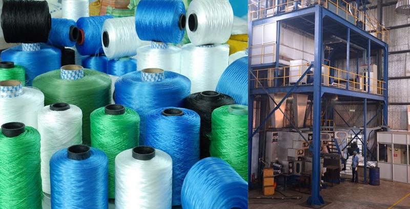 يدخل البلاستيك PP في صناعه المنسوجات او الخيوط النسجيه