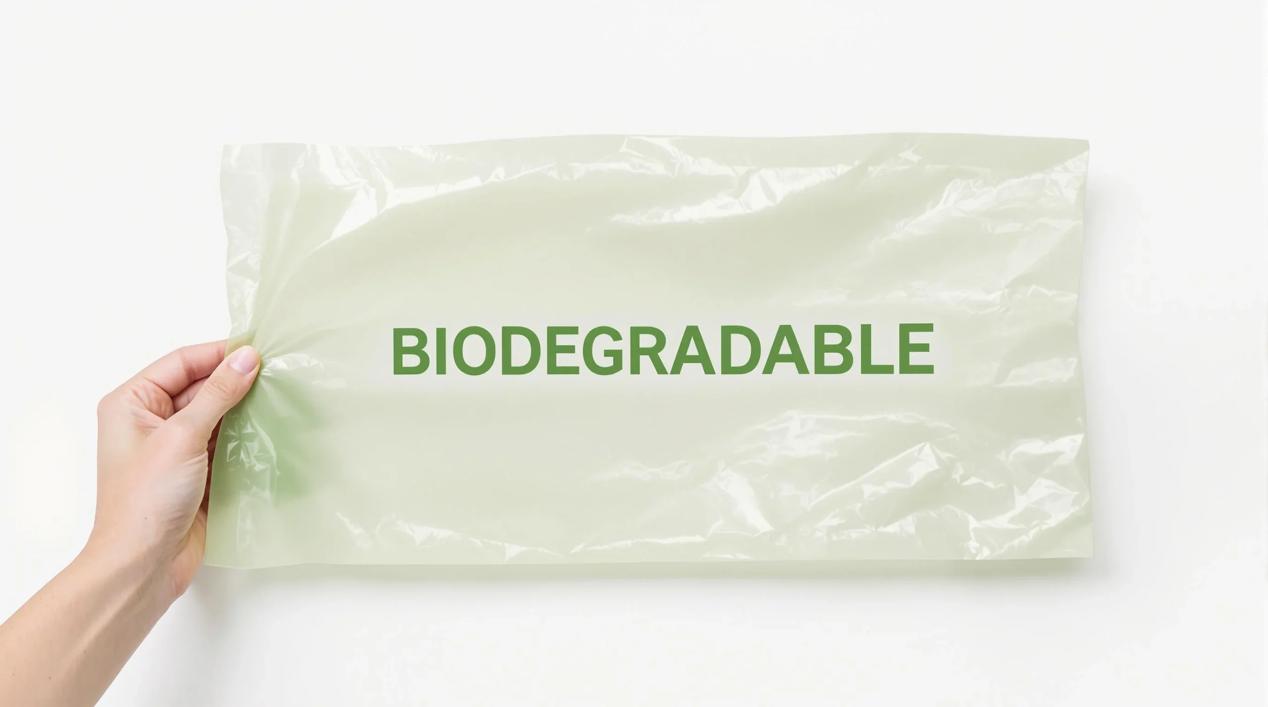 Biodegradable plastic bags break down naturally within months rather than centuries