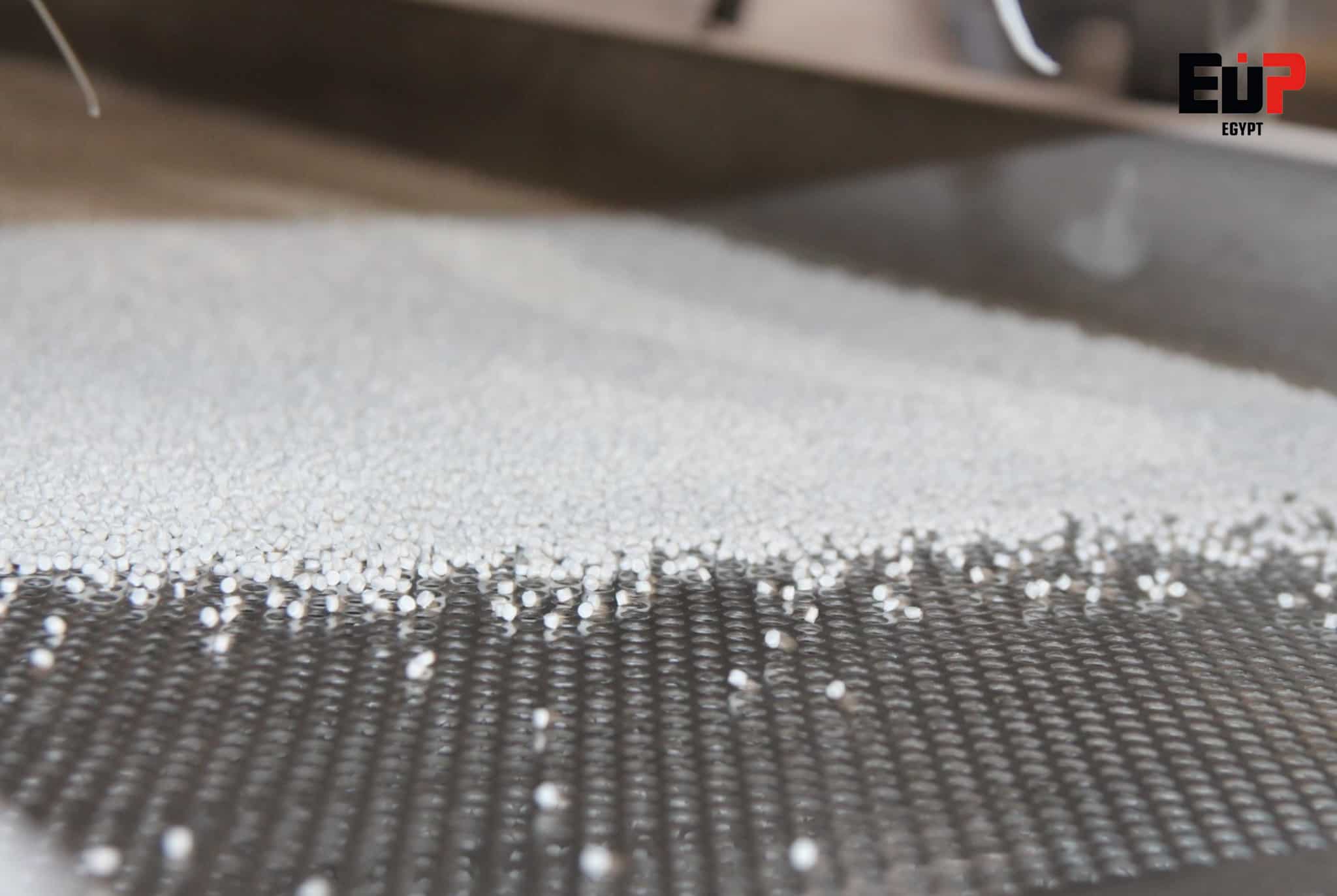 the concentrated mixture is transferred into pellets