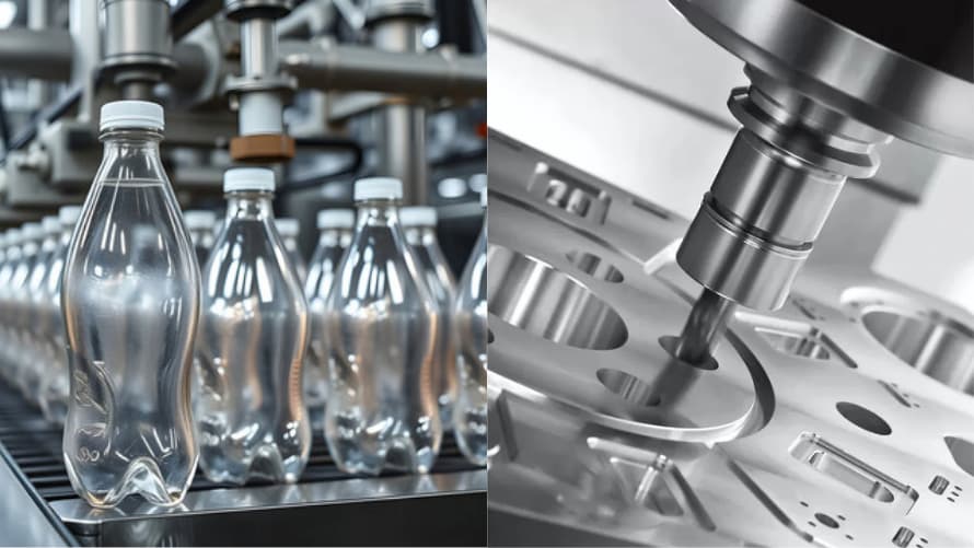 Compared to blow molding, injection molding has a better surface finish.