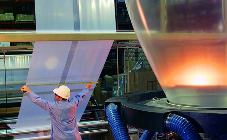 Blown film extrusion is used to create thin plastic films that can be used in a wide range of applications