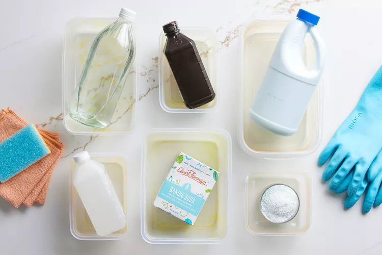 soak yellowed plastic in hydrogen peroxide