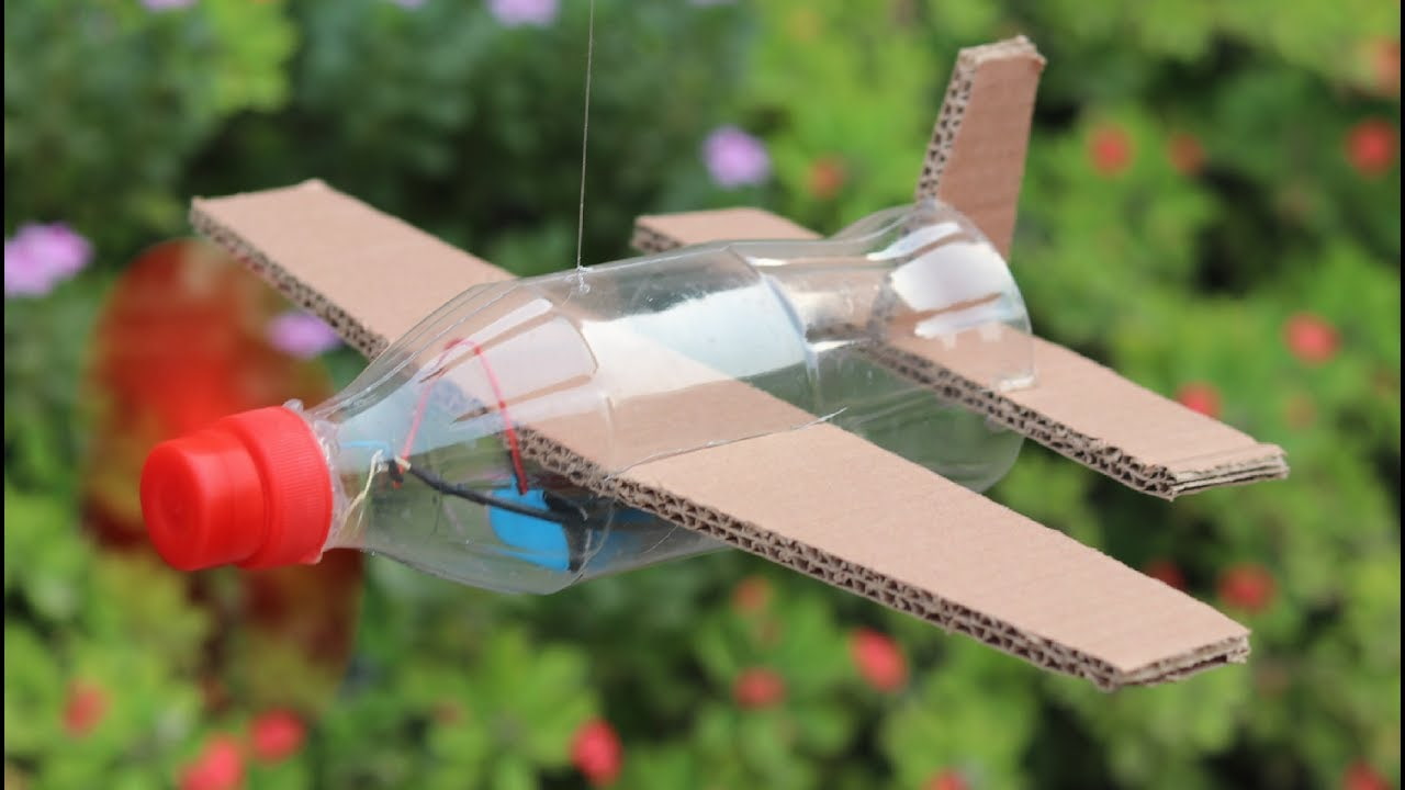 Airplane toy made from plastic bottles