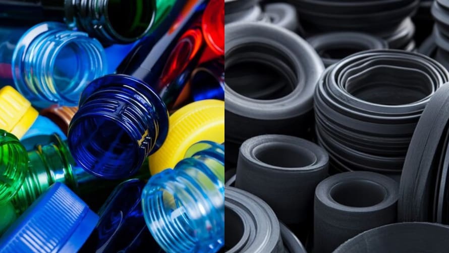 لكل من البلاستيك والمطاط تأثيرات بيئية كبيرة.