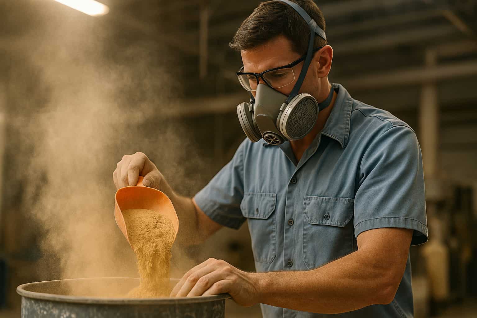 Raw pigments can become airborne. It can be a health hazard if inhaled regularly