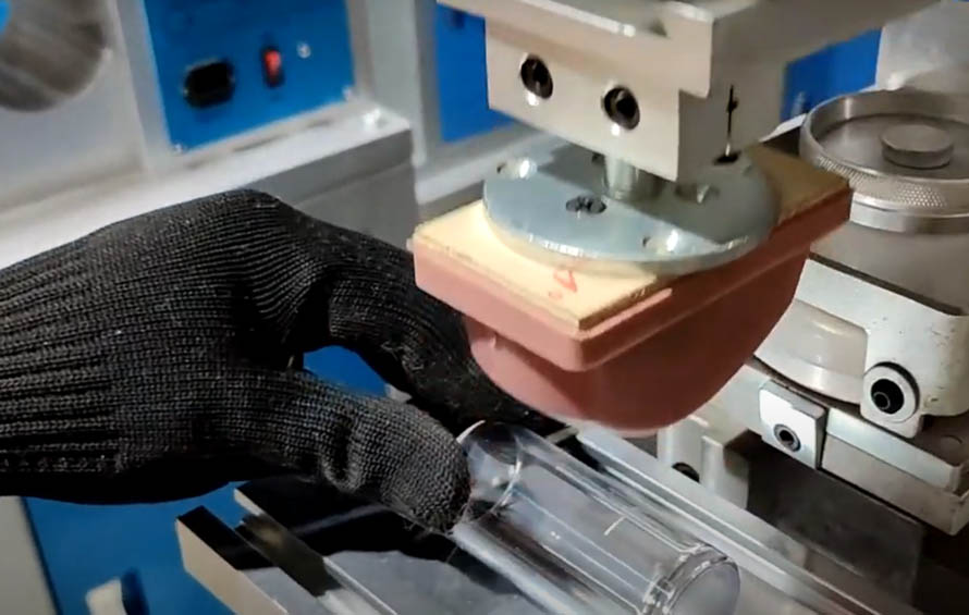 Pad printing on plastic bottles uses a silicone pad to transfer ink onto bottle surfaces .