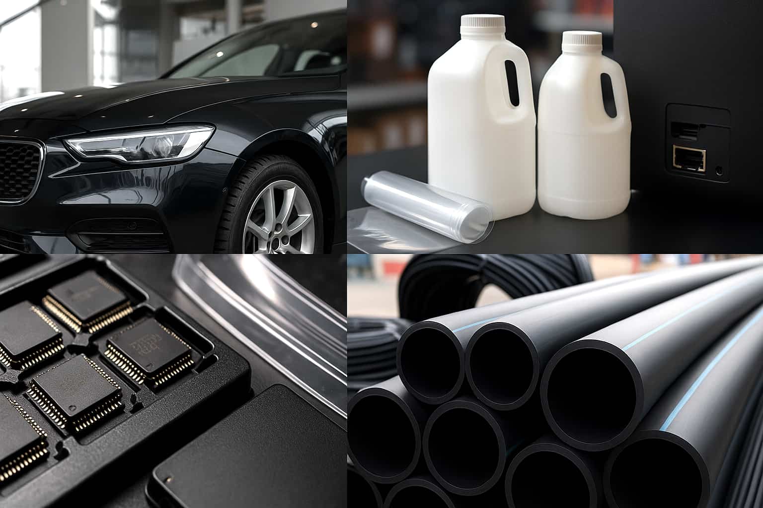 Carbon black is used in a wide range of plastic products