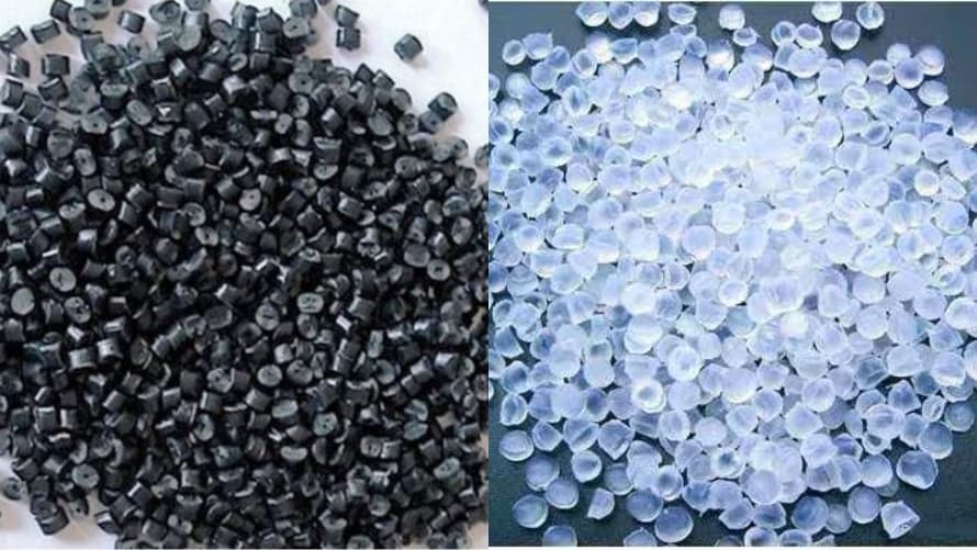 فيما يتعلق بظروف المعالجة، من الأسهل تشكيل البولي إيثيلين منخفض الكثافة من البولي إيثيلين عالي الكثافة. 