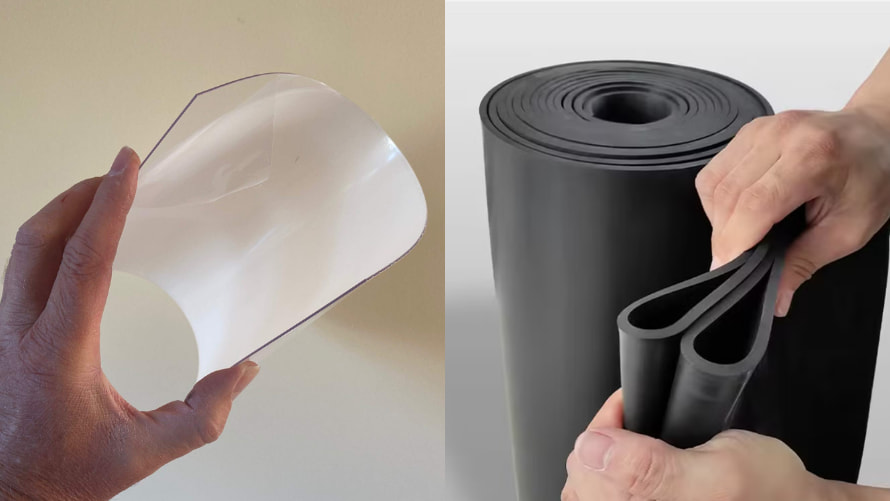 يتمتع المطاط بمرونة أعلى مقارنة بالبلاستيك.