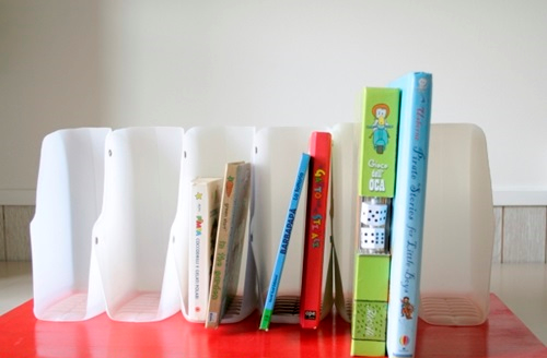 Reuse plastic bottles for book holder