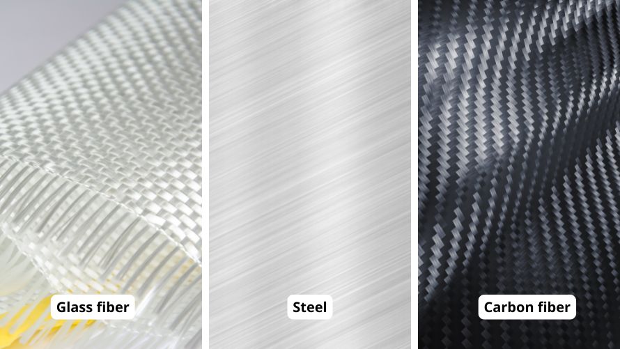 GFRP vs. Steel and Carbon Fiber