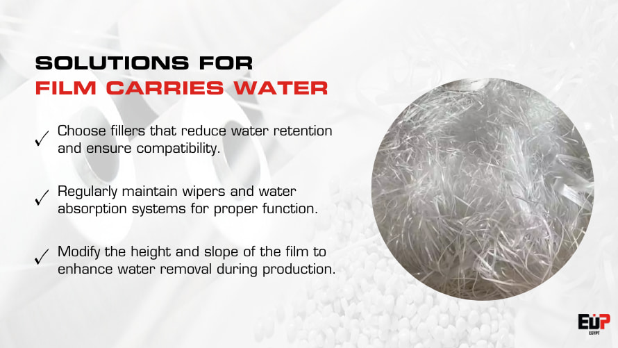 Solutions for film carries water